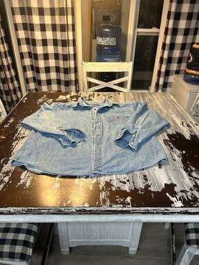 Polo Ralph Lauren Big Shirt Denim Button Down Shirt Size XL